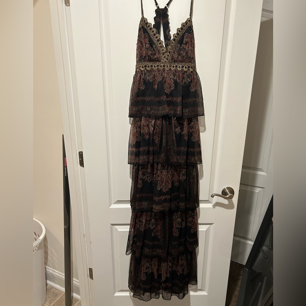 Free People ruffled maxi dress size 8 NWT